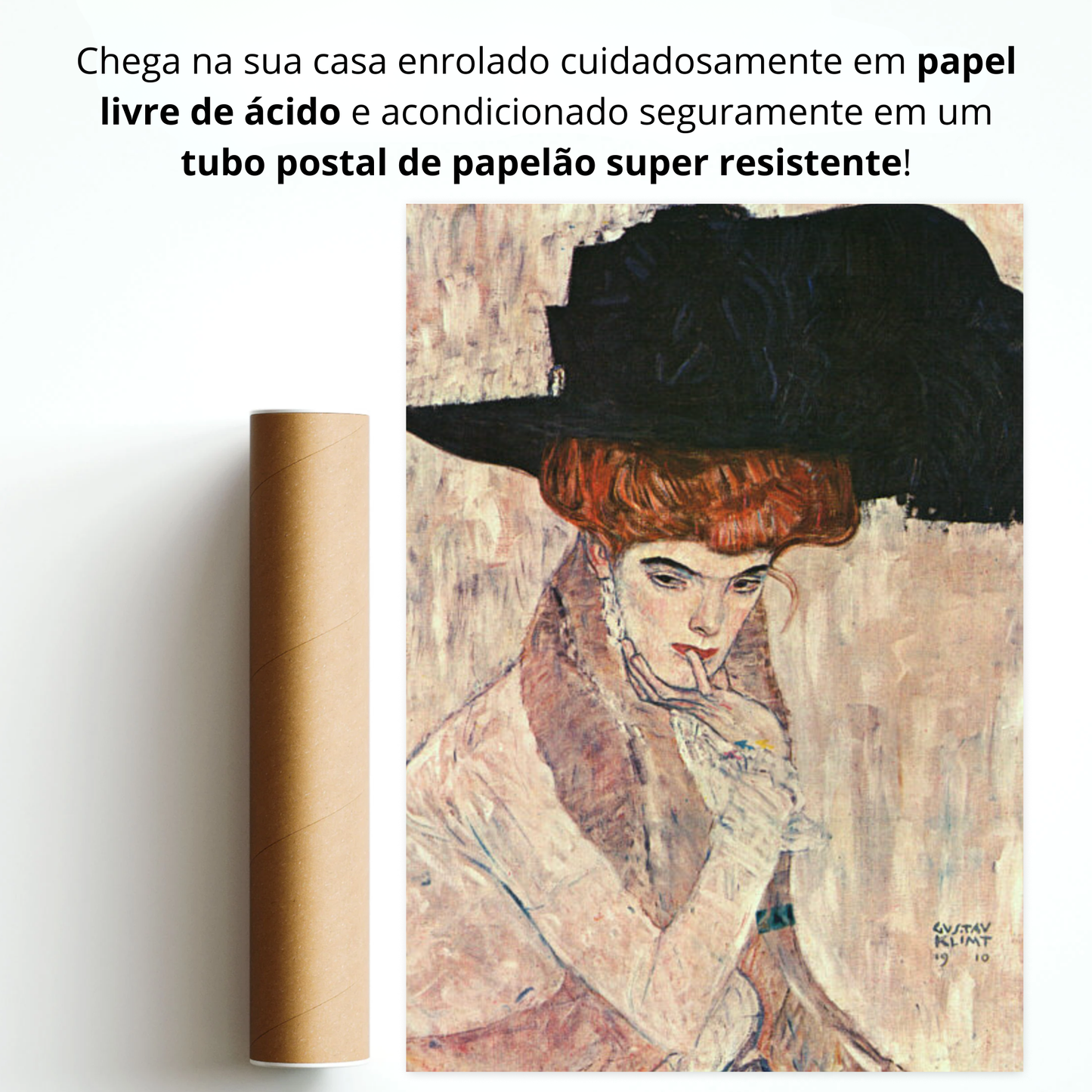 Senhora com chapéu de penas pretas (Dame mit schwarzem Federhut)