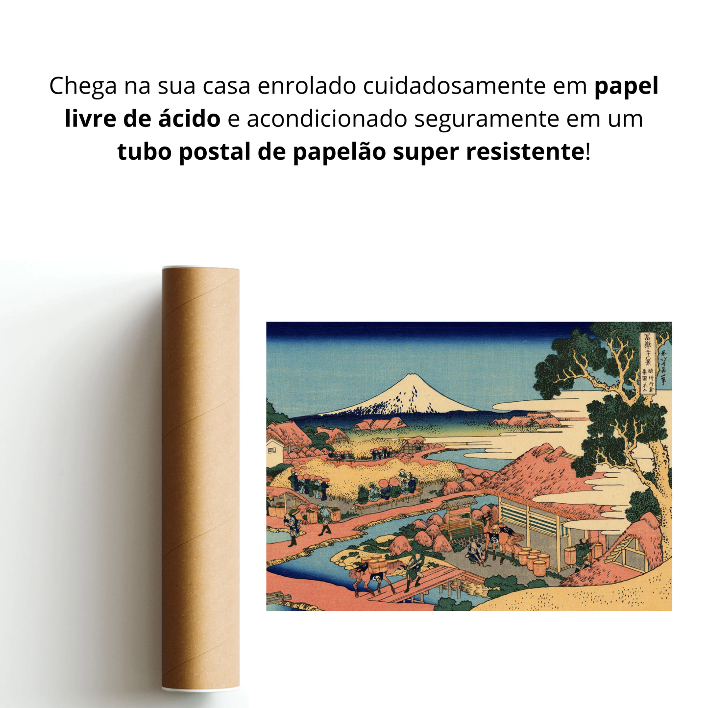 A plantação de chá de Katakura na província de Suruga (Suruga Katakura Chaen no Fuji)