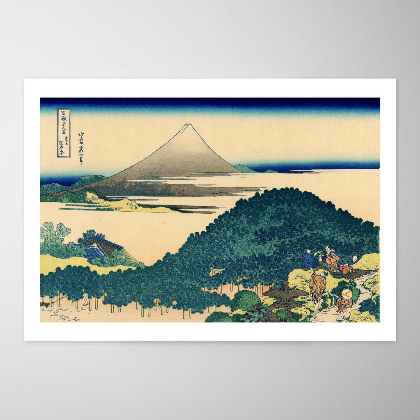 A costa de sete lagos em Kamakura (Tokaido Kanaya no Fuji)