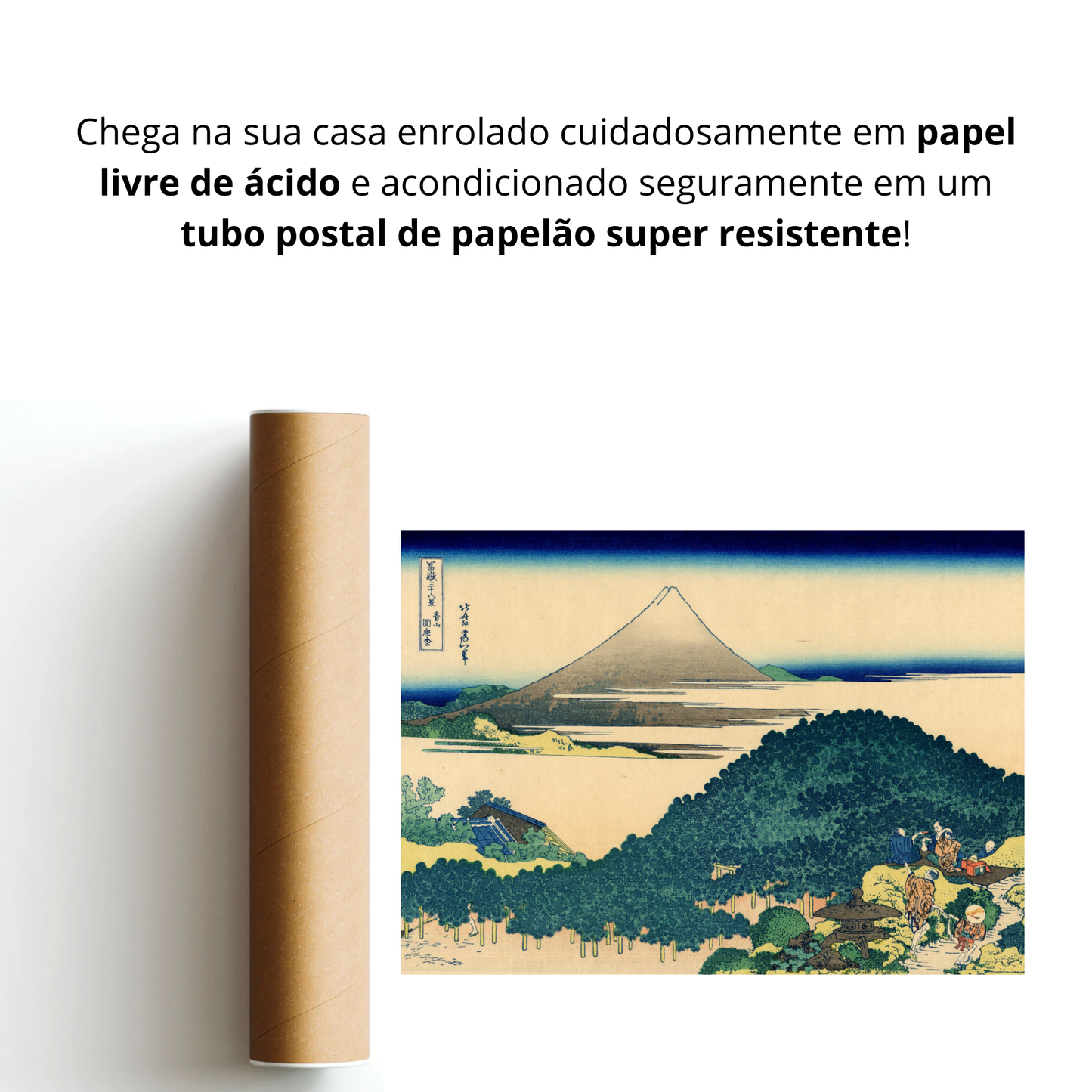 A costa de sete lagos em Kamakura (Tokaido Kanaya no Fuji)