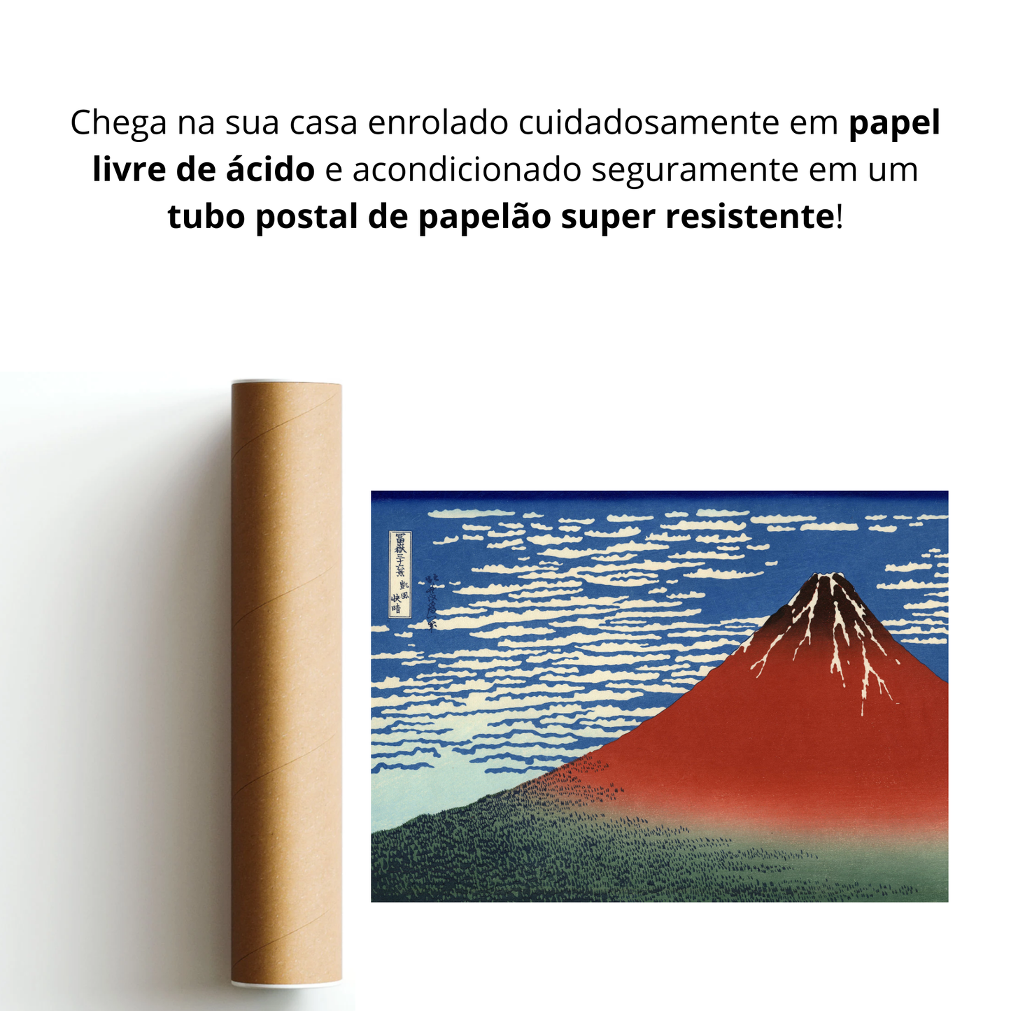 Fuji, montanhas em bom tempo - Fuji vermelho (Gaifu Kaisei)