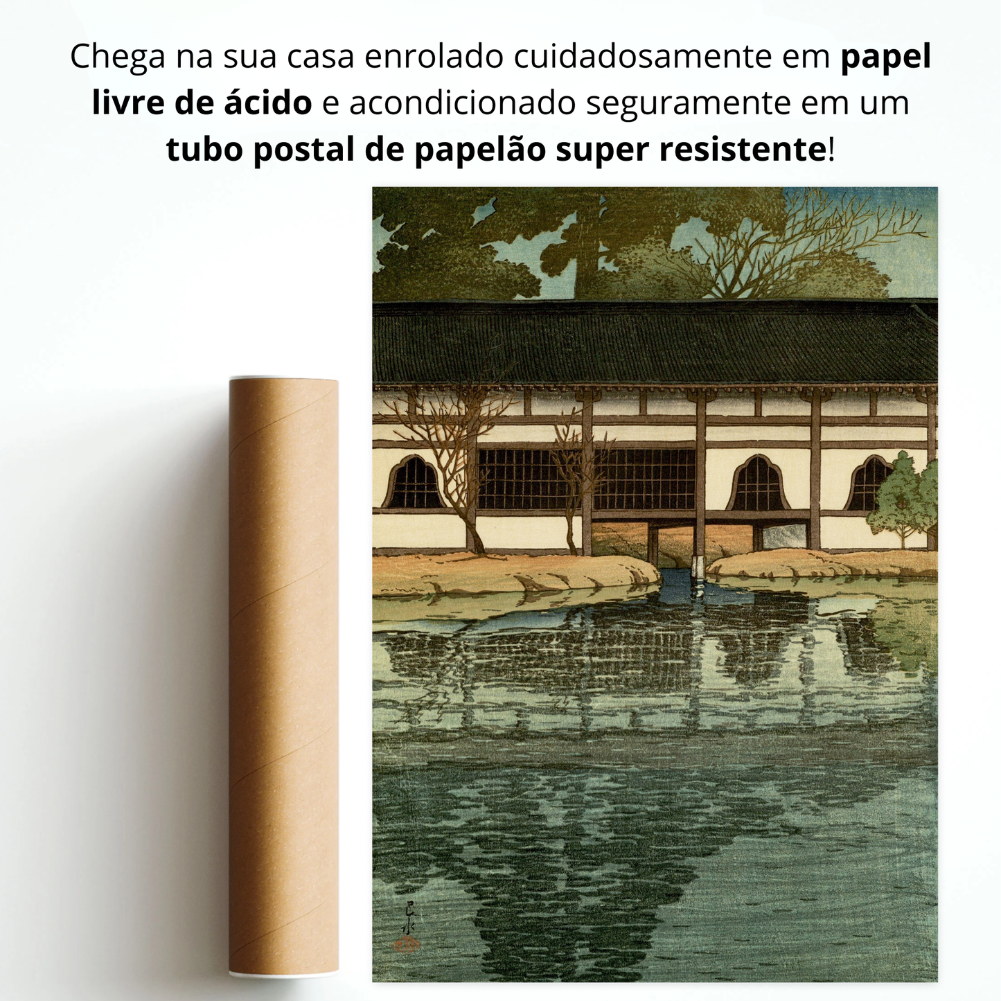 Uma seção do templo Byodo em Uji (Uji Byodoin no ichibu)