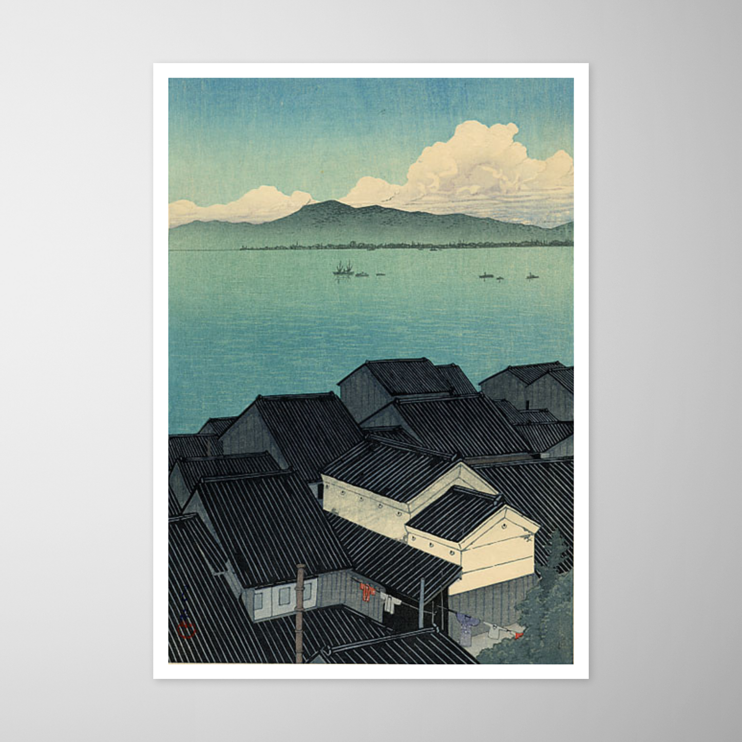 Paisagem de Okitsu-cho, Suruga (Okitsu-cho, Suruga)