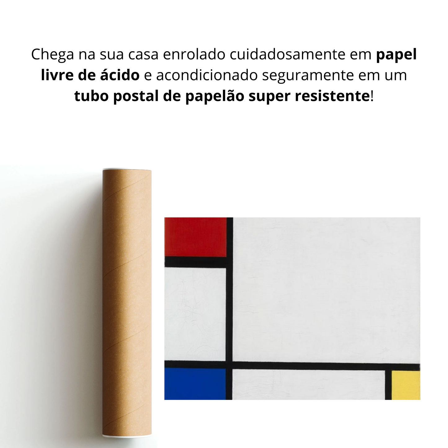 Composição n° IV, com vermelho, azul e amarelo (Compositie Nr. IV, met rood, blauw en geel)