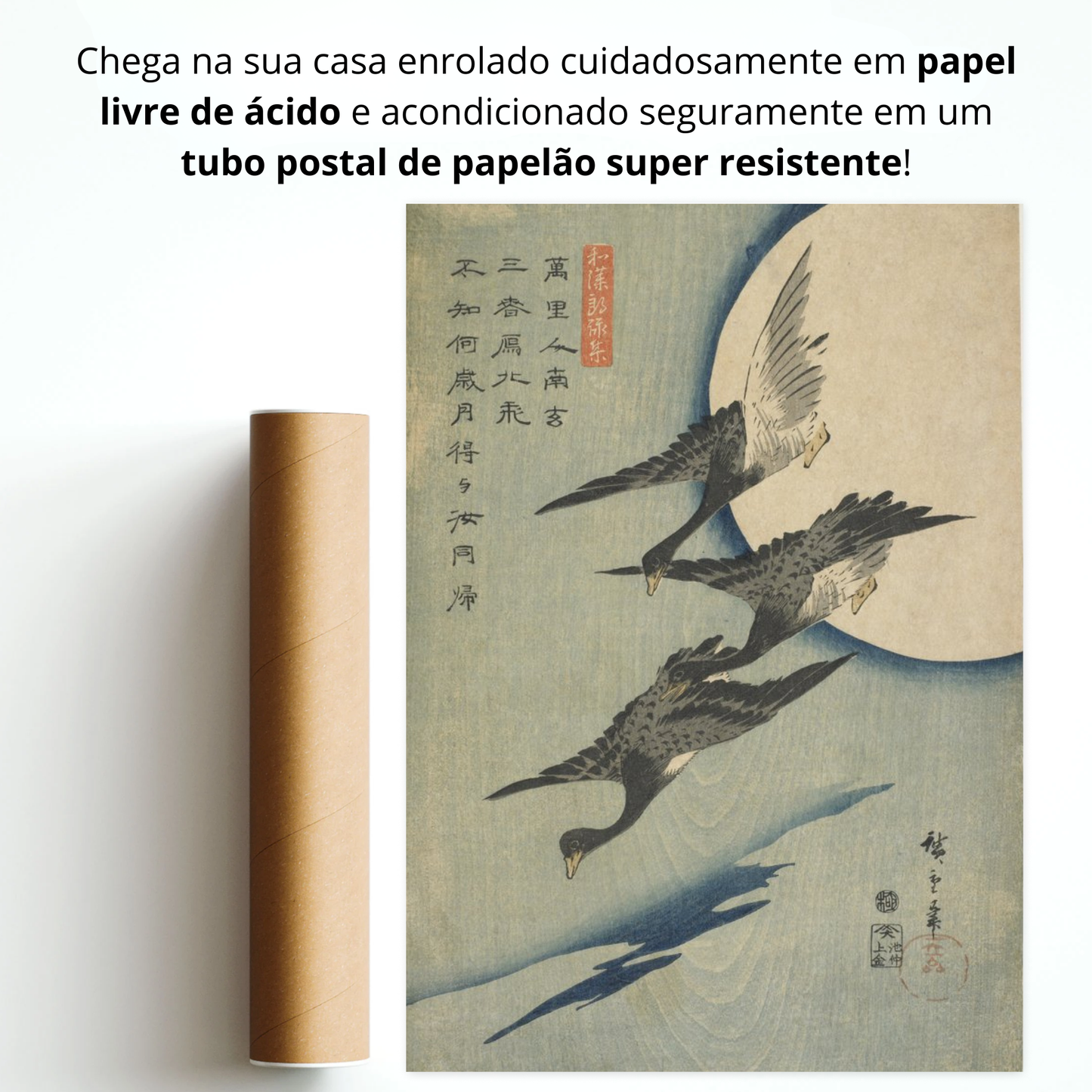 Gansos contra a Lua (Flying Geese and Full Moon)