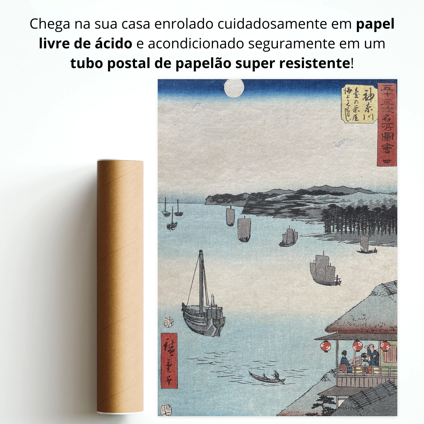 Vista sobre o mar a partir da Casa de Chá Dai (Kanagawa: Dai no chaya, kaijô miharashi)