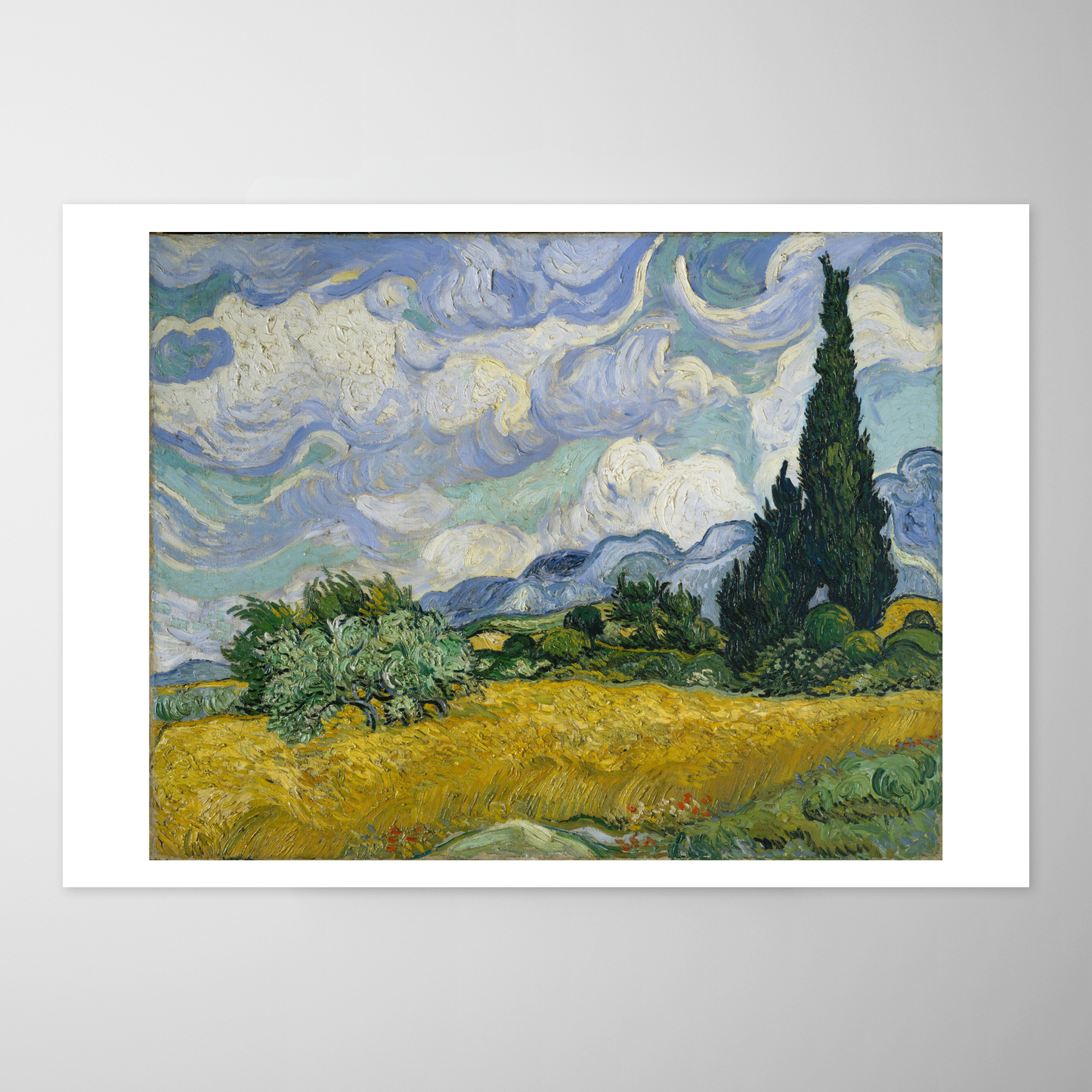 Campo de Trigo com Ciprestes (Champ de blé avec cyprès)