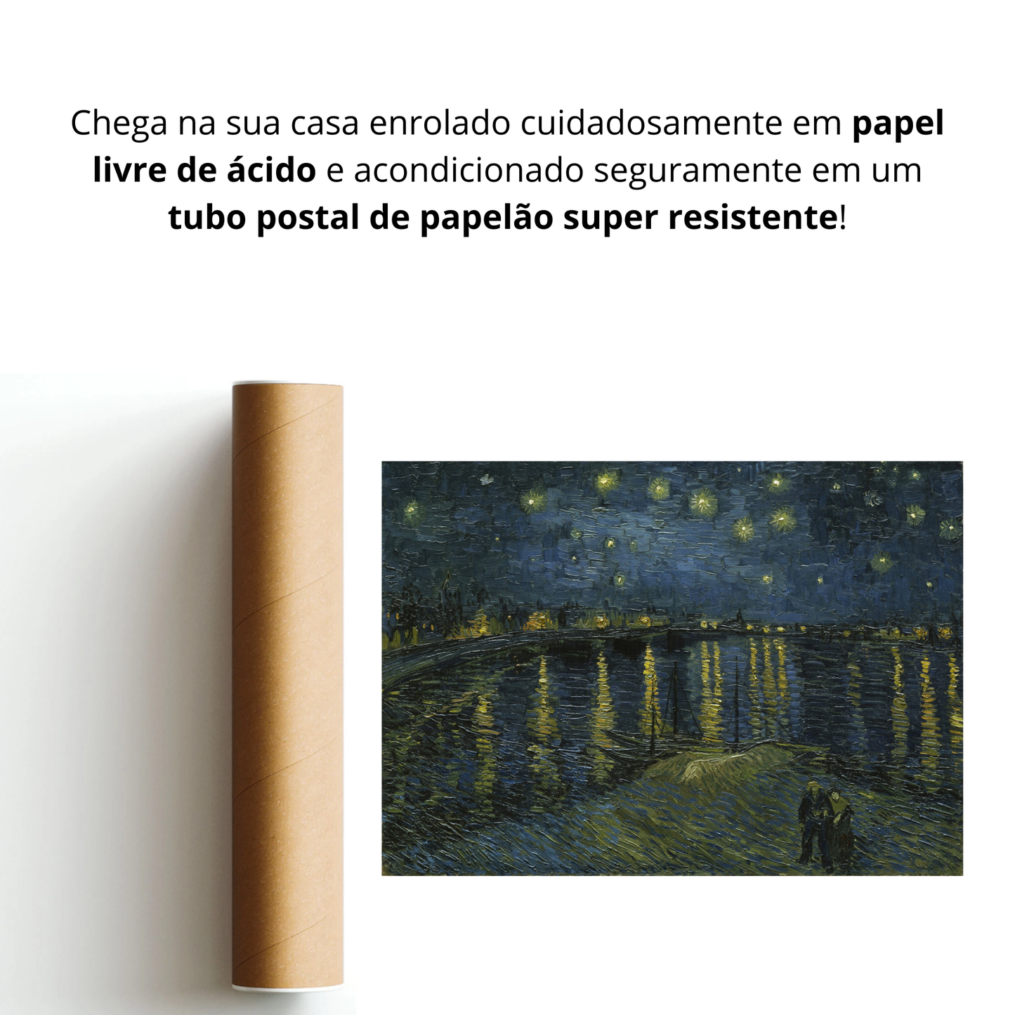 Noite estrelada sobre o rio Ródano (La Nuit étoilée sur la Roussillon)