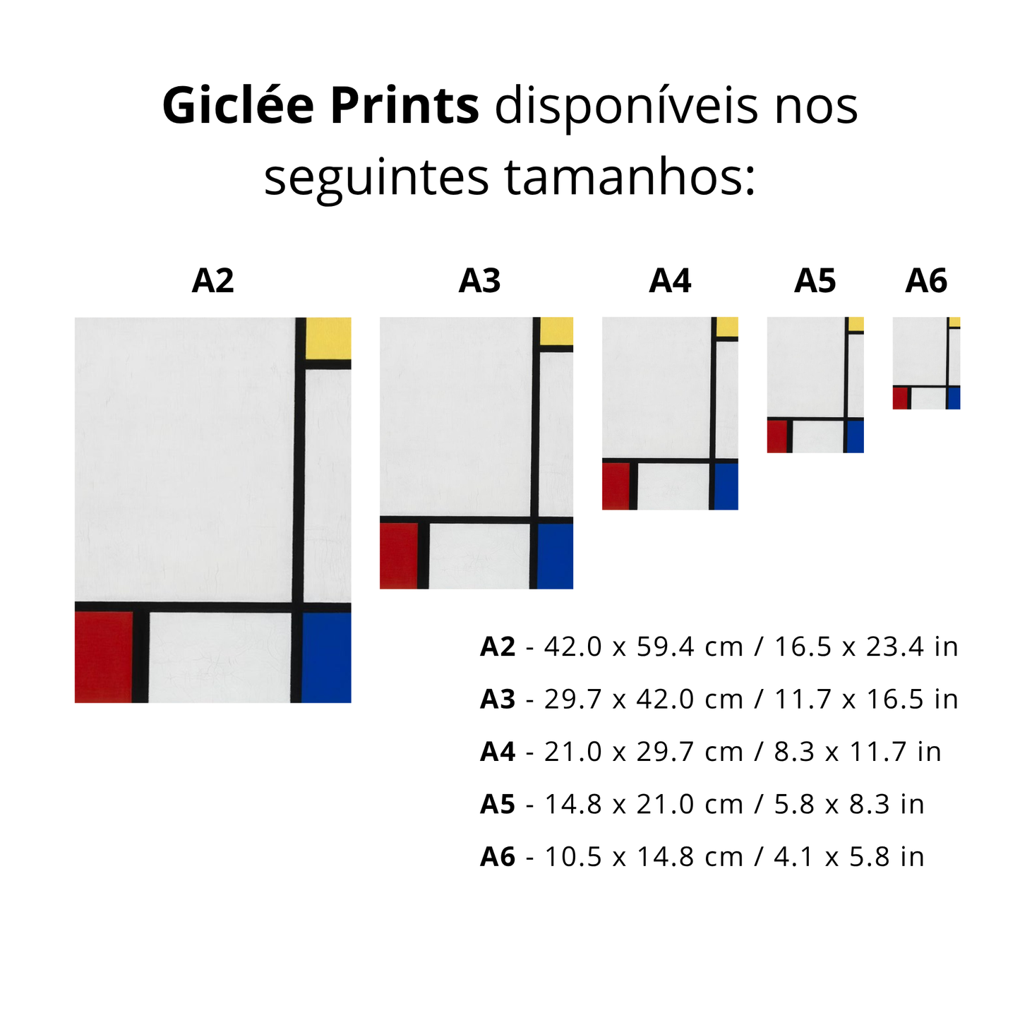 Composição n° IV, com vermelho, azul e amarelo (Compositie Nr. IV, met rood, blauw en geel)