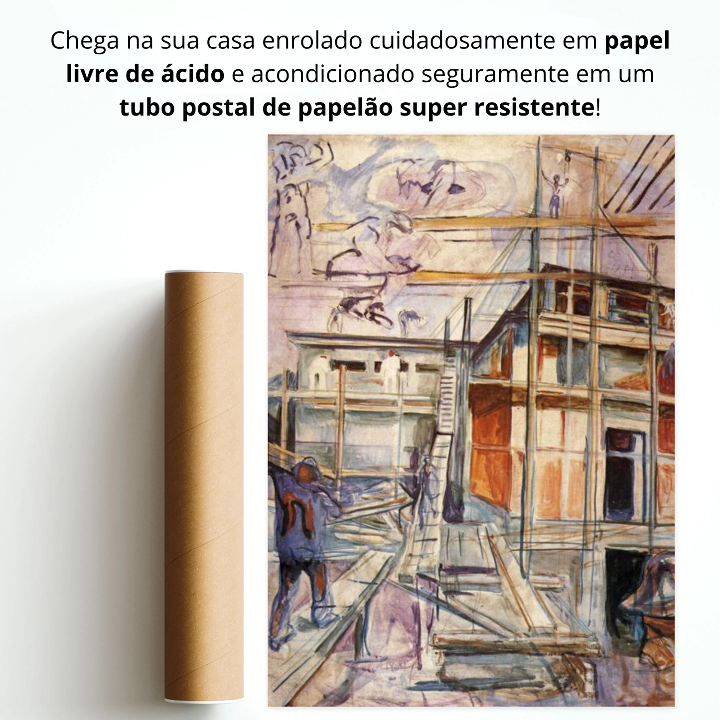 Construindo o Estúdio de Inverno. Ekely (Byggingen av vinteratelieret, Ekely)