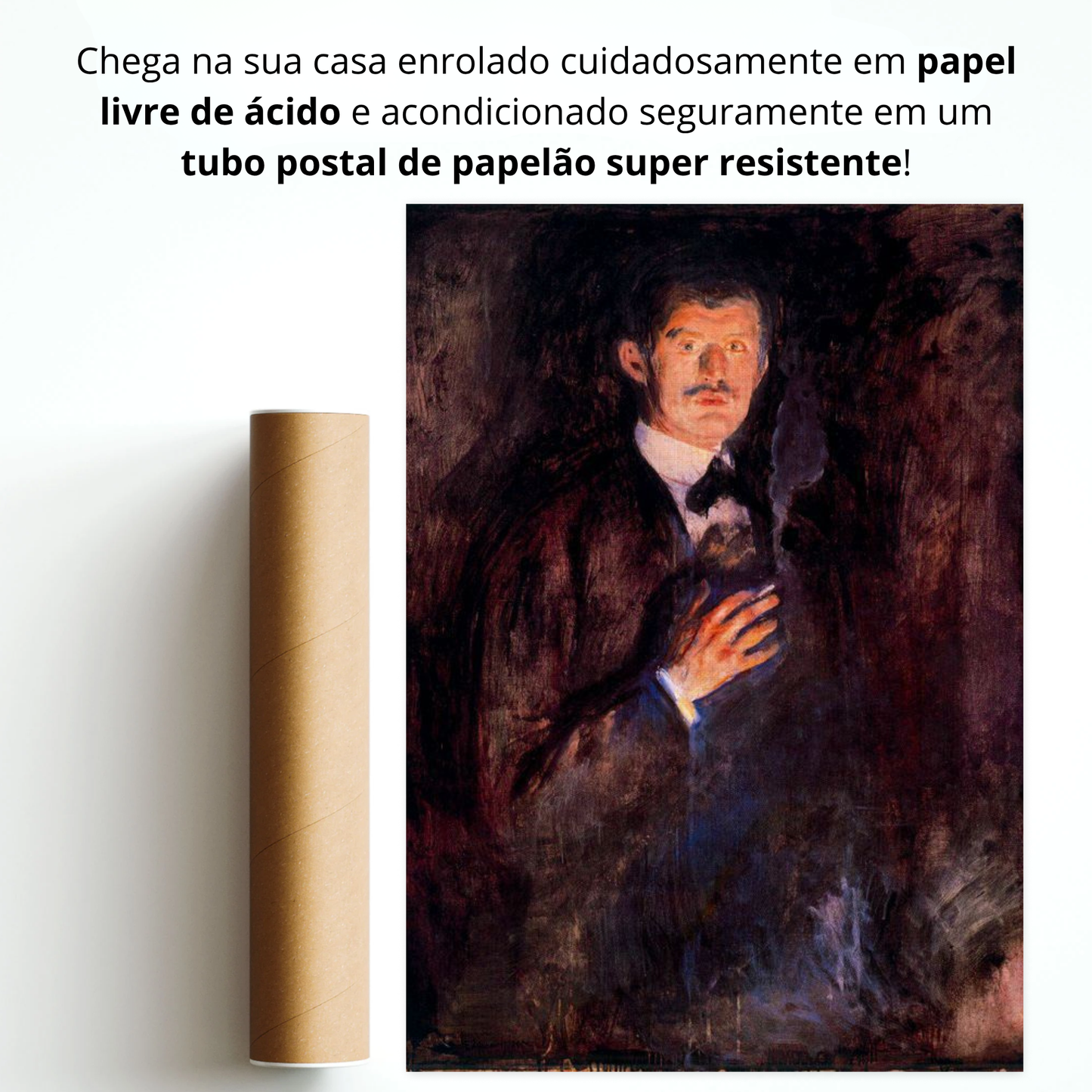 Auto-retrato com cigarro aceso (Selvportrett med sigarett)