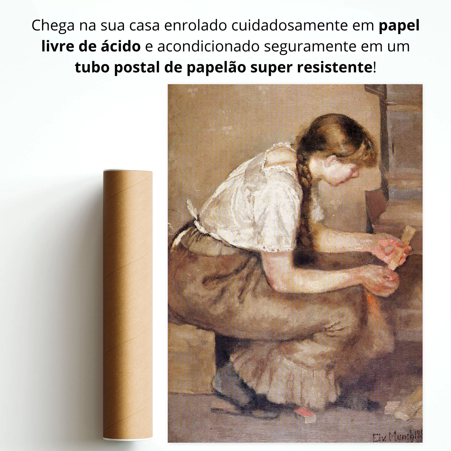 Menina acendendo um forno (Jente som tenner ovnen)
