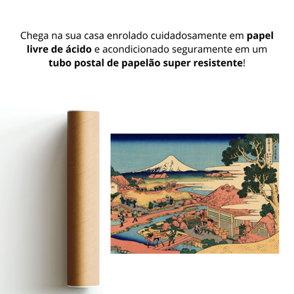 A plantação de chá de Katakura na província de Suruga (Suruga Katakura Chaen no Fuji)