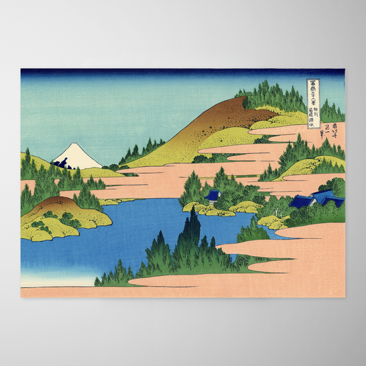 Lago de Hakone, na província de Segami (Soshu Hakone no Kosui)