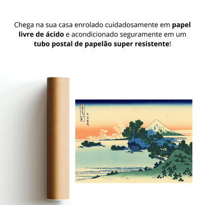 Praia de Shichiri na província de Sagami (Soshu Shichirigahama)