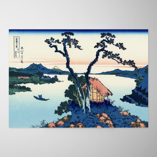 Lago Suwa na província de Shinano (Shinshu Suwako)