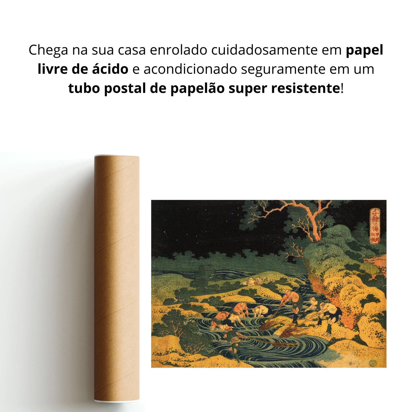 Pesca à luz de tochas na província de Kai (Chie no Umi: Koshu Yakan no Uo)