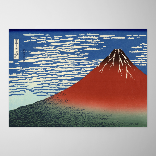 Fuji, montanhas em bom tempo - Fuji vermelho (Gaifu Kaisei)