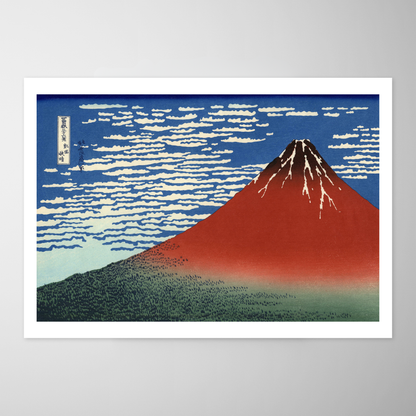 Fuji, montanhas em bom tempo - Fuji vermelho (Gaifu Kaisei)