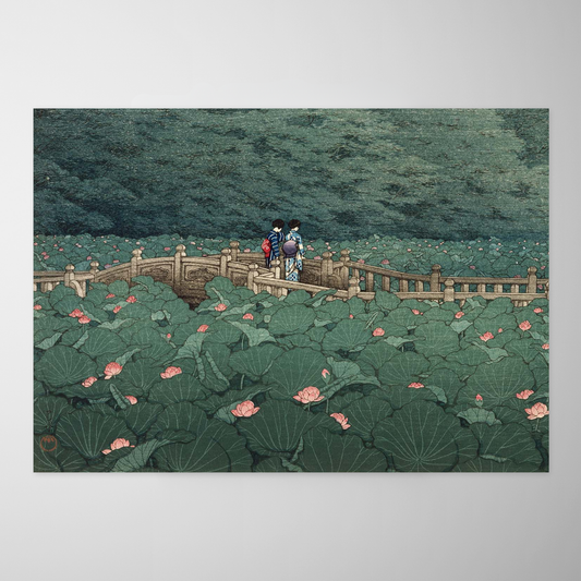 O lago do Santuário Benten em Shiba (Shiba Benten ike)