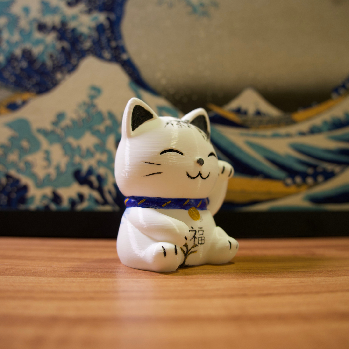 Gato da Sorte - 25 - Fuji e Flor Azul