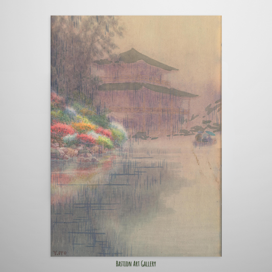 Kinkaku-ji sob chuva