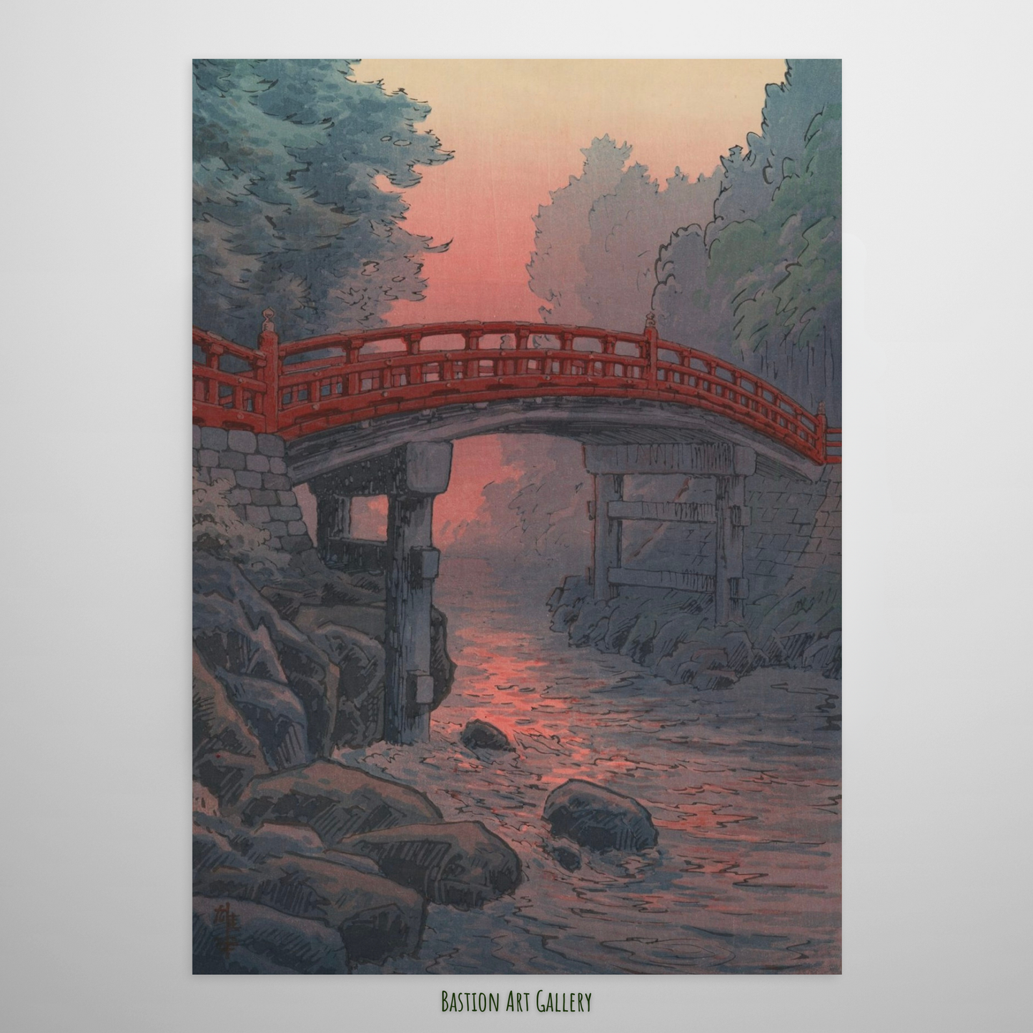 Ponte Sagrada em Nikko ao Crepúsculo