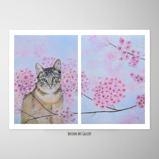 Entre flores de cerejeira (Díptico)