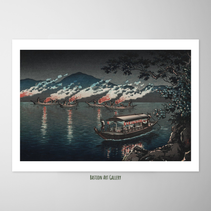 Pescaria com Cormorãs no Rio Nagara