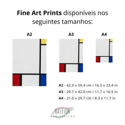 Composição n° IV, com vermelho, azul e amarelo (Compositie Nr. IV, met rood, blauw en geel)