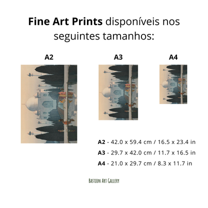 Névoa Matinal no Taj Mahal