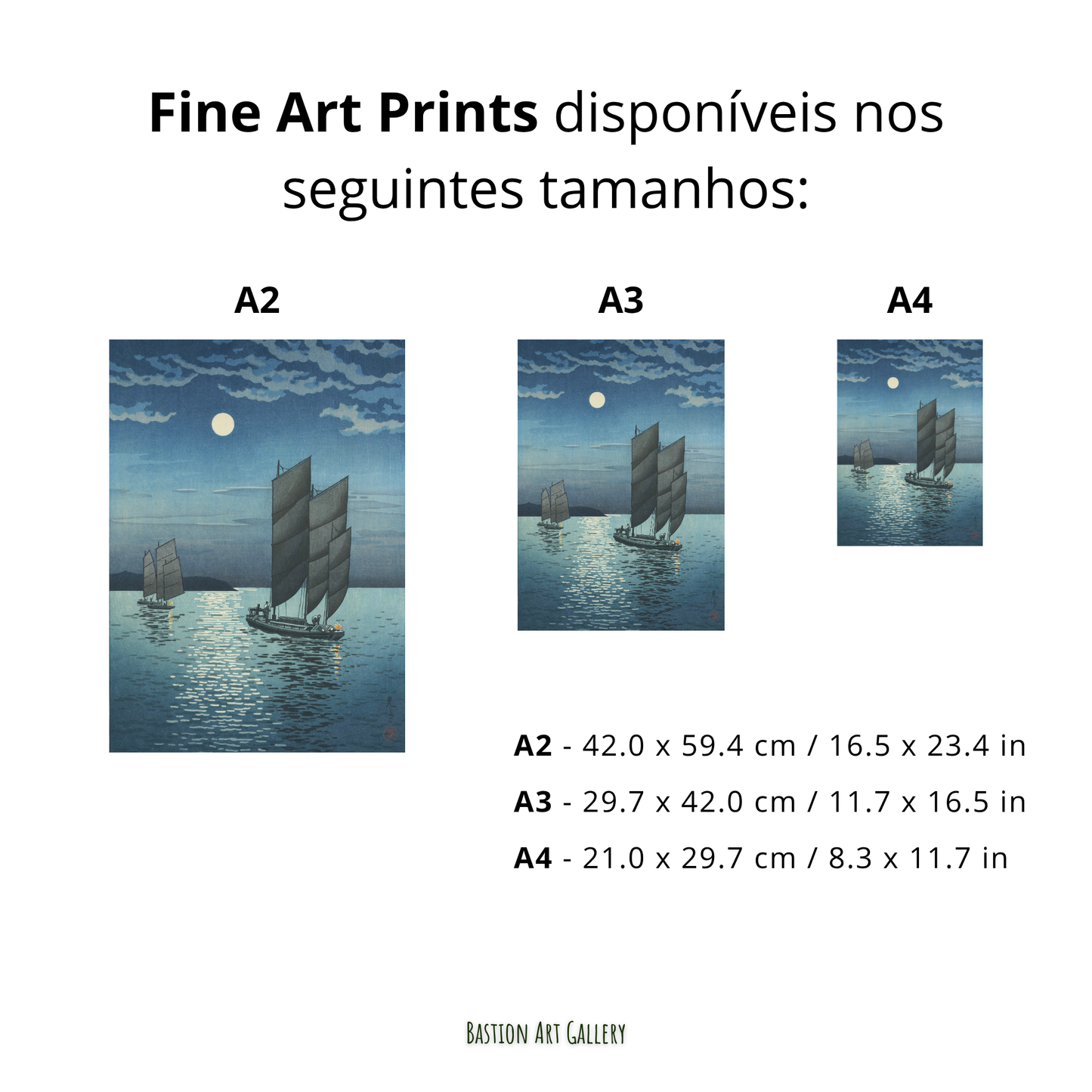 Barcos em Shinagawa à Noite