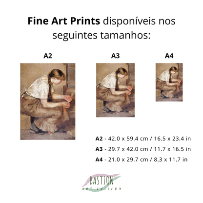 Menina acendendo um forno (Jente som tenner ovnen)