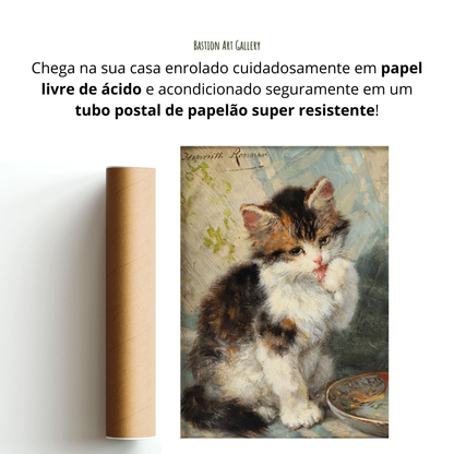 Gatinho Lambendo a Pata