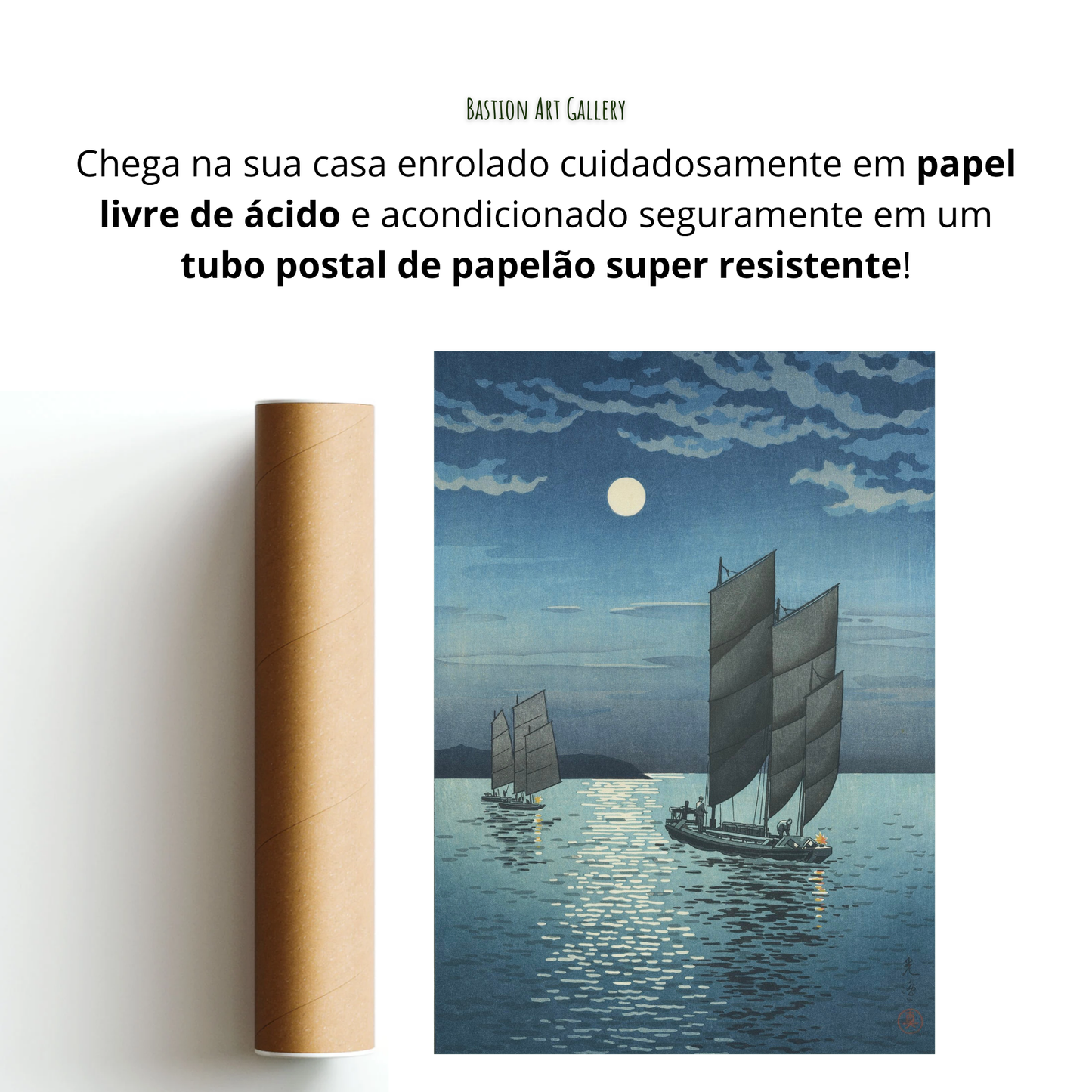 Barcos em Shinagawa à Noite