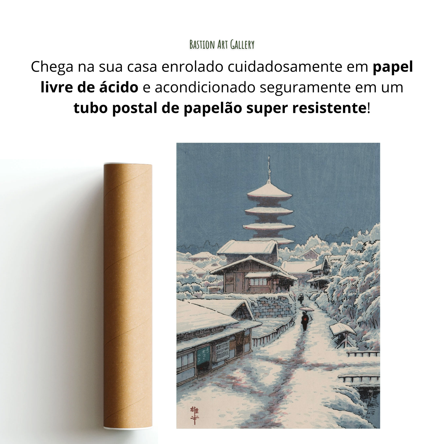 Pagoda em Ueno sob a Neve